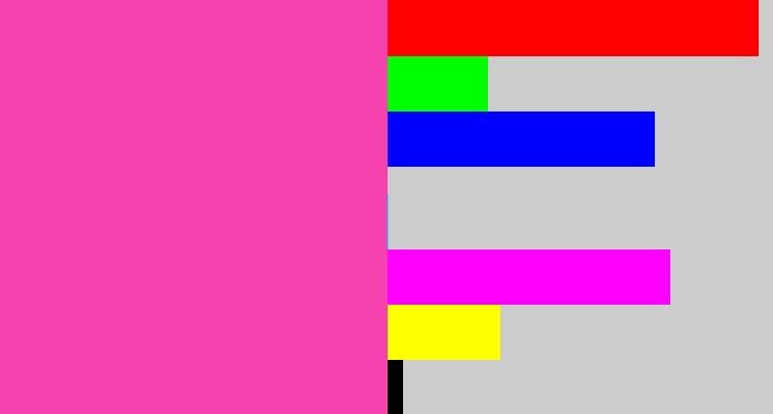 Hex color #f642af - barbie pink