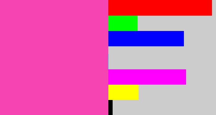 Hex color #f644b2 - barbie pink