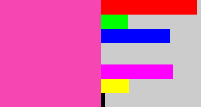 Hex color #f646b1 - barbie pink