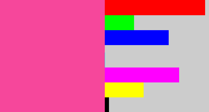Hex color #f6479b - barbie pink