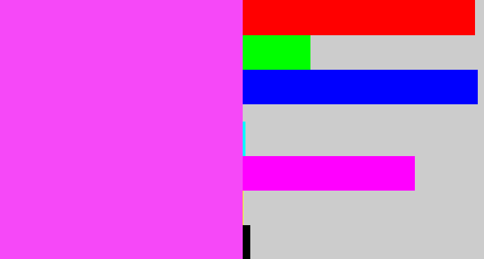Hex color #f648f8 - light magenta