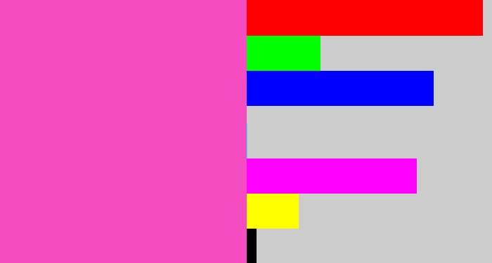 Hex color #f64cc2 - purpleish pink