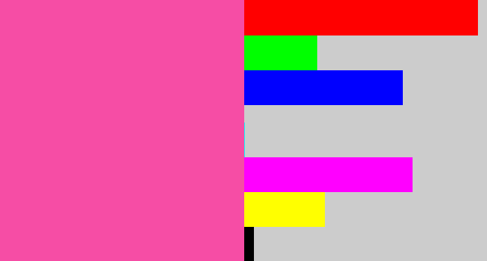 Hex color #f64da5 - barbie pink