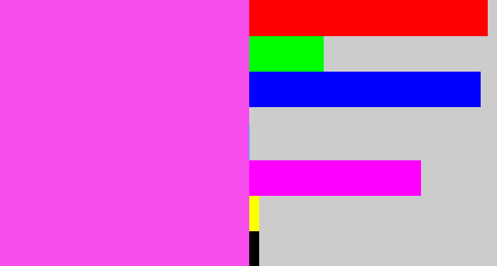 Hex color #f64dec - light magenta