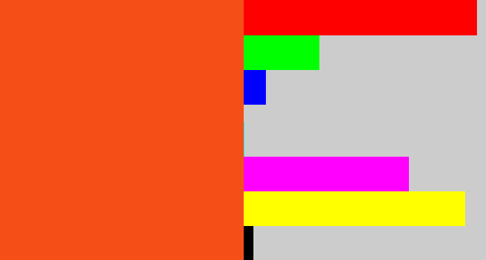Hex color #f64e17 - reddish orange