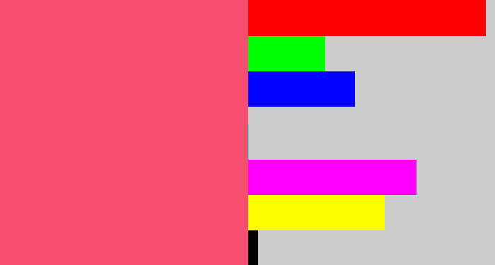 Hex color #f64e6e - warm pink