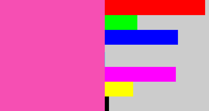 Hex color #f64fb3 - barbie pink