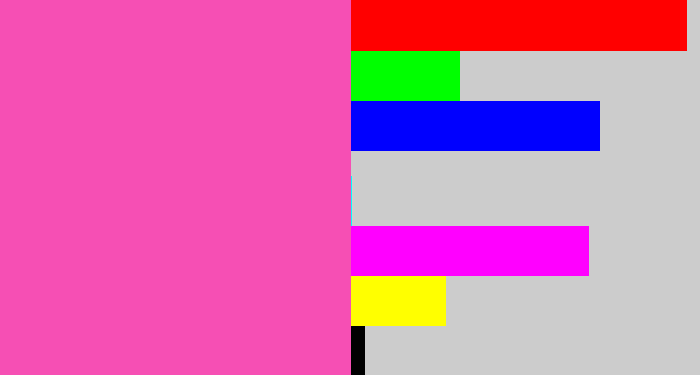 Hex color #f64fb4 - barbie pink