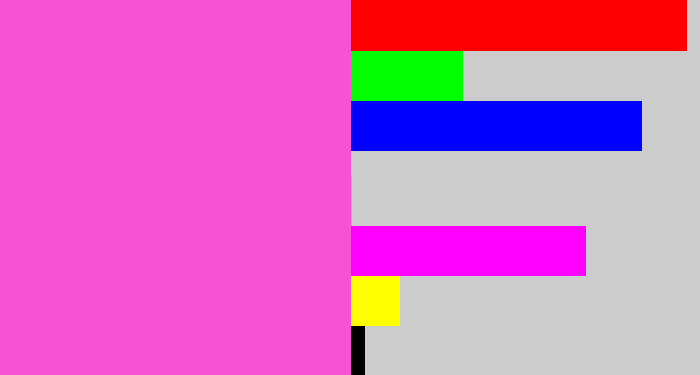 Hex color #f652d4 - purpleish pink