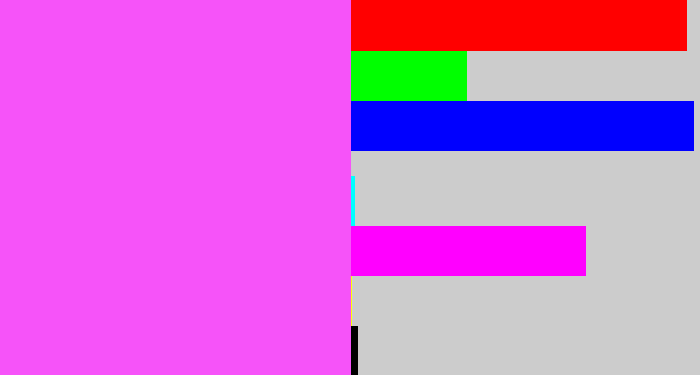 Hex color #f653f9 - light magenta