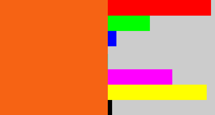 Hex color #f66314 - orange