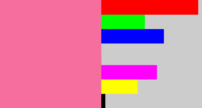 Hex color #f66e9e - medium pink