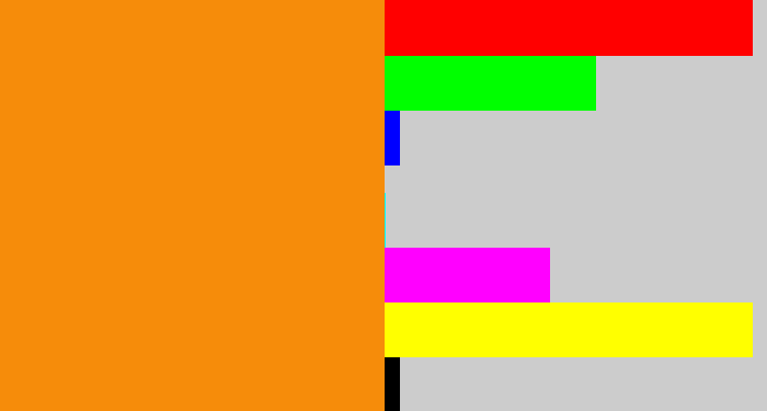 Hex color #f68c0a - tangerine