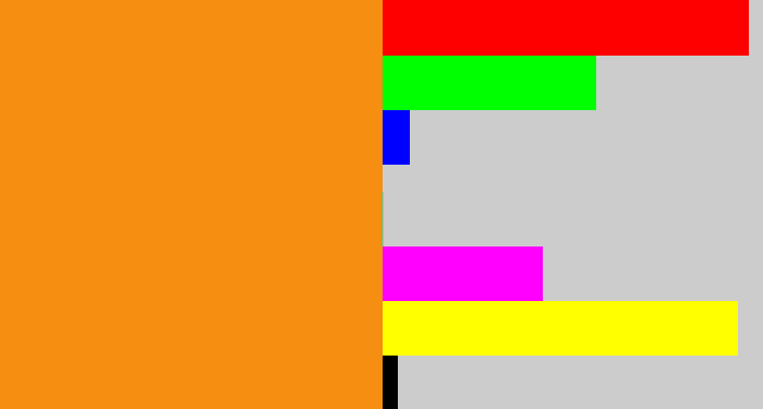 Hex color #f68e12 - tangerine