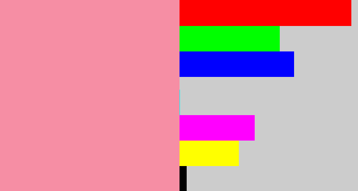 Hex color #f68ea4 - rosa