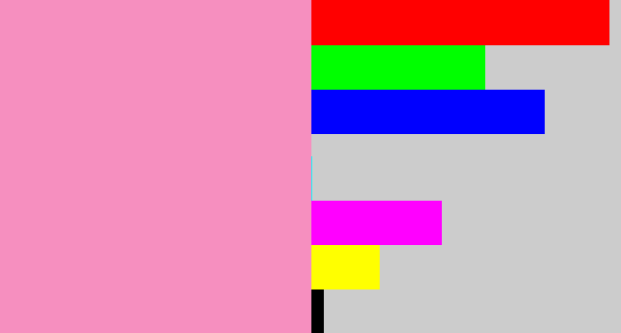 Hex color #f68fbf - pink