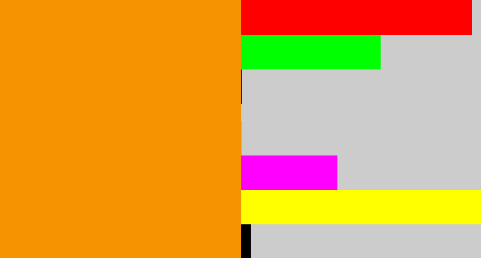 Hex color #f69301 - tangerine