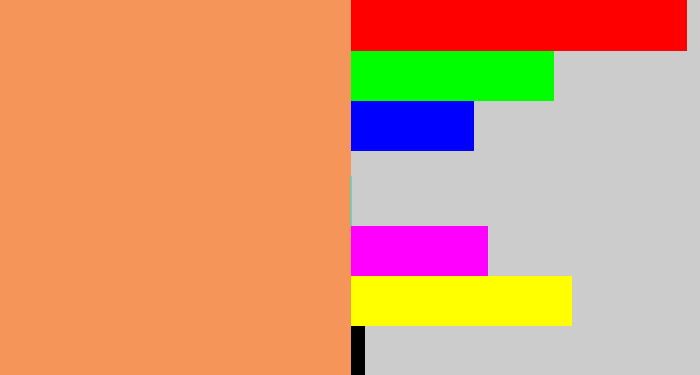 Hex color #f6955a - pastel orange