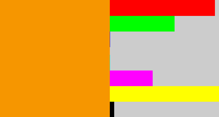 Hex color #f69600 - tangerine