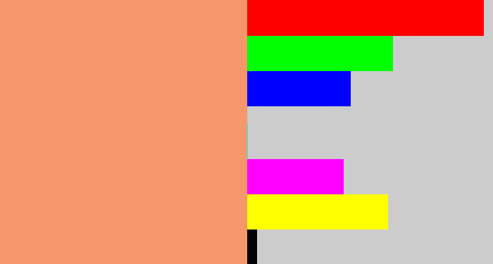 Hex color #f6966b - pale orange