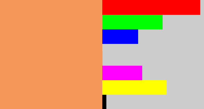 Hex color #f6975a - pastel orange