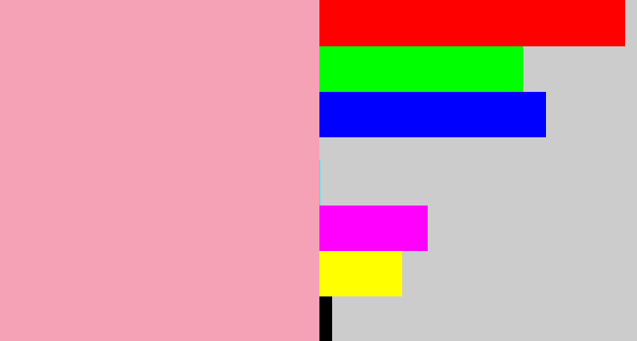 Hex color #f6a2b6 - soft pink