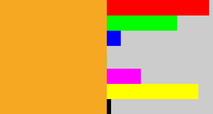 Hex color #f6a822 - mango