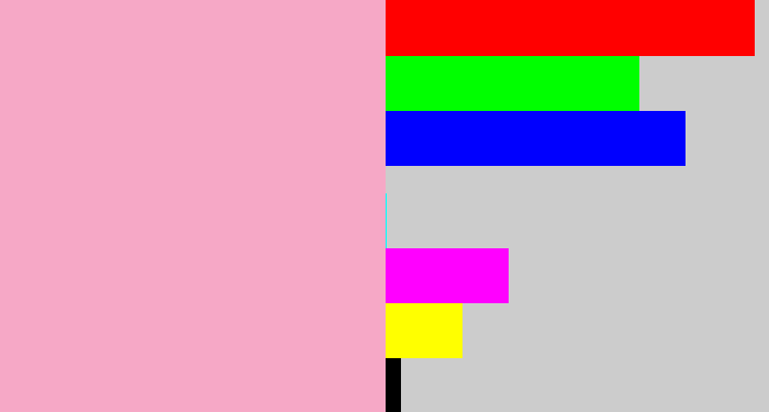 Hex color #f6a8c6 - soft pink