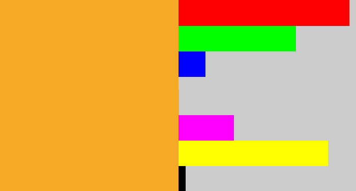 Hex color #f6a927 - mango