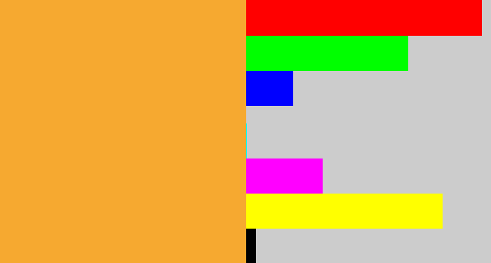 Hex color #f6a930 - mango