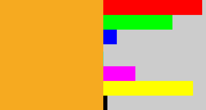 Hex color #f6aa20 - squash