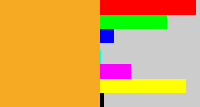 Hex color #f6aa23 - mango