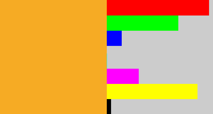 Hex color #f6ab24 - mango