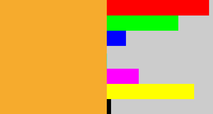 Hex color #f6ab2d - mango