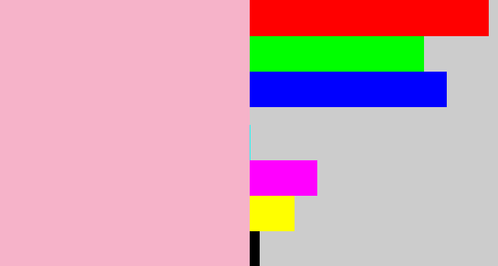 Hex color #f6b3c9 - baby pink