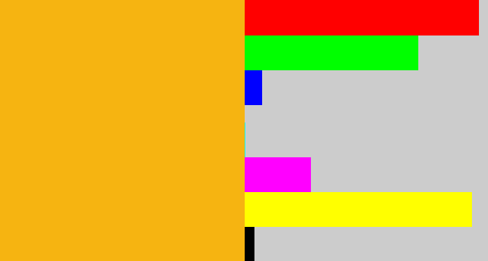 Hex color #f6b411 - orangey yellow