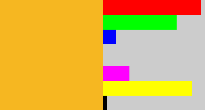 Hex color #f6b721 - orangey yellow