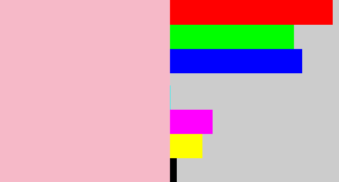 Hex color #f6b9c8 - pastel pink
