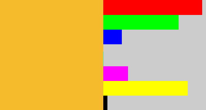 Hex color #f6ba2d - macaroni and cheese