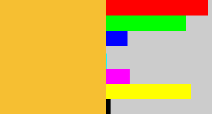 Hex color #f6bf32 - macaroni and cheese