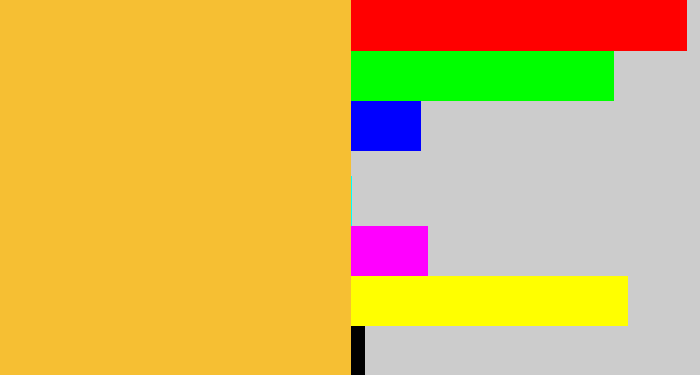 Hex color #f6bf33 - macaroni and cheese