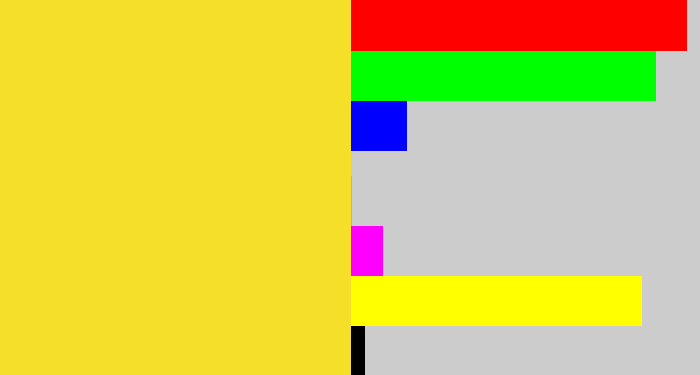 Hex color #f6df29 - sun yellow
