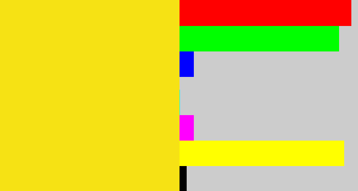 Hex color #f6e214 - dandelion