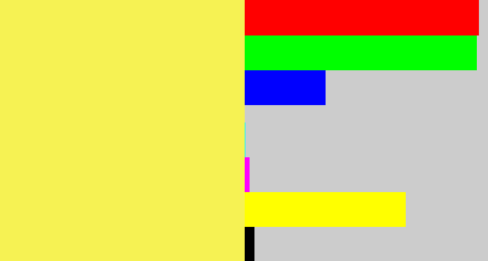 Hex color #f6f253 - lemon