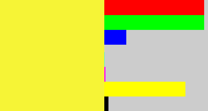 Hex color #f6f436 - off yellow