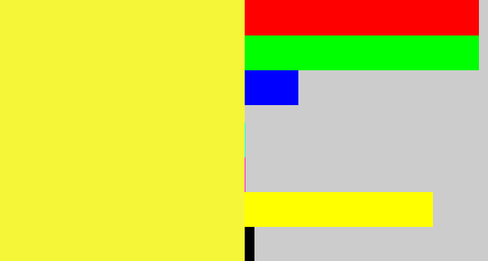Hex color #f6f638 - off yellow