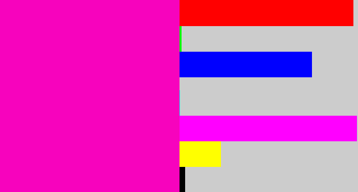 Hex color #f703bd - hot magenta