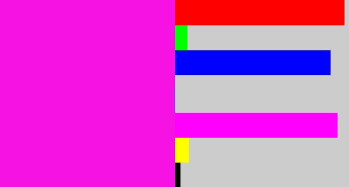 Hex color #f712e4 - bright magenta