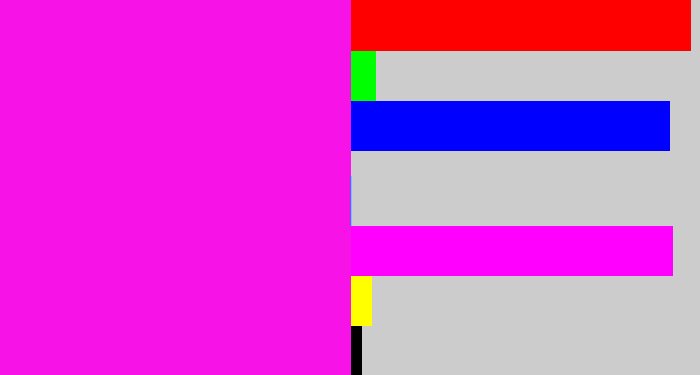 Hex color #f713e8 - pink/purple