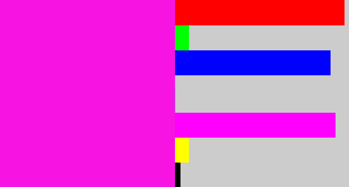 Hex color #f714e3 - pink/purple